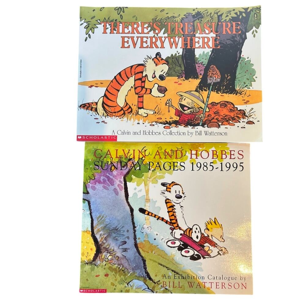 Vintage Lot of 2 Calvin and Hobbes Books by Bill Watterson, Paperback